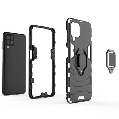 3. Ring Armor pancerne hybrydowe etui pokrowiec + magnetyczny uchwyt Samsung Galaxy A22 4G niebieski