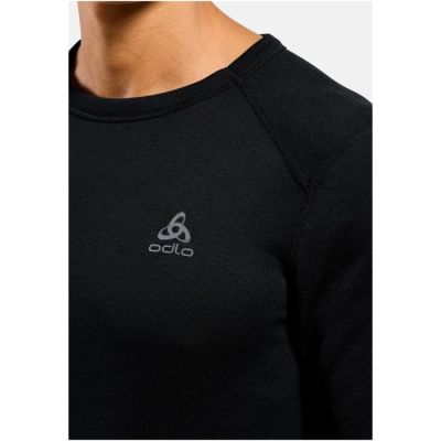 6. Koszulka męska Odlo BL TOP crew neck l/s ACTIVE WARM ECO roz. M Czarna