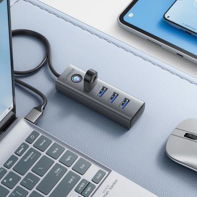 3. Hub Orico PDD4U-U3 4x USB-A 3.0 - szary