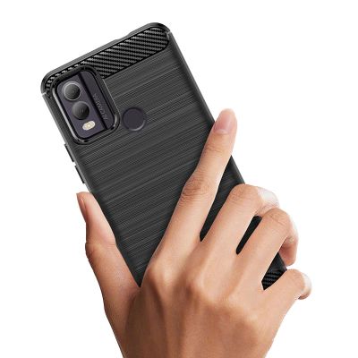 5. Etui silikonowe Carbon Case do Nokia C22 - czarne