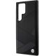 6. Etui BMW Signature Leather Crossing Lines Pattern na Samsung Galaxy S24 Ultra - czarne
