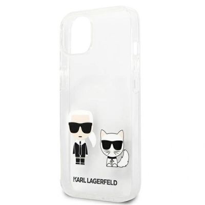 6. Etui Karl Lagerfeld Transparent Karl & Choupette na iPhone 13 mini - przezroczyste