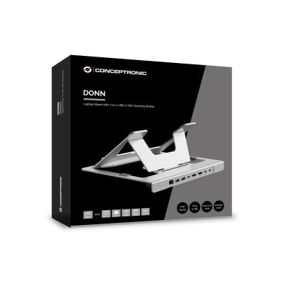 6. Conceptronic DONN35S stojak na laptop Podstawka na notebooka Srebrny
