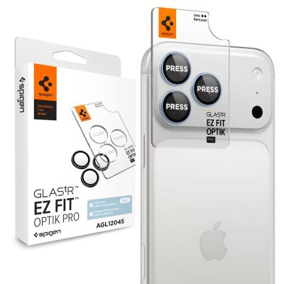 Szkło hartowane na aparat Spigen Optik Pro Glas.tR EZ Fit 2-Pack na iPhone 18 Pro / 18 Pro Max - jasnoniebieski