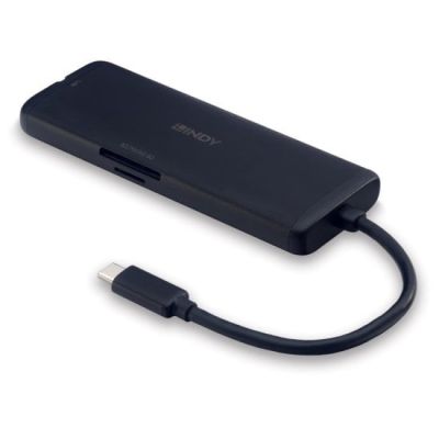 2. Lindy 43358 stacja dokująca Przewodowa USB 3.2 Gen 1 (3.1 Gen 1) Type-C Czarny