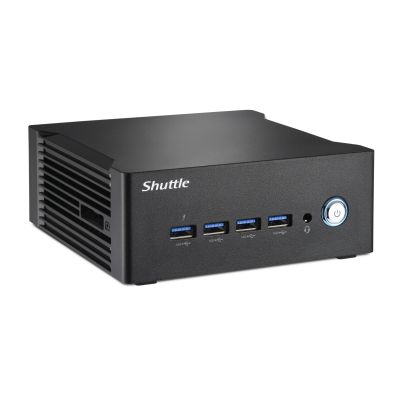 5. Shuttle Nano PC NT10H5, Intel Core Ultra 5 125H, grafika Intel Arc, 2xHDMI, 2xUSB 4.0 (DP), 2x2.5Gbit LAN, w tym VESA 24/7 praca stała, 1L PC, Mini PC barebone, Intel SoC, DDR5-SDRAM, PCI Express, 120 W
