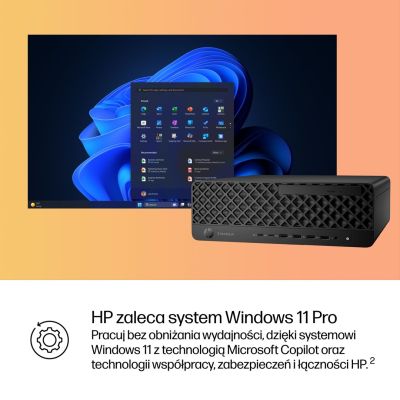 249. HP EliteDesk 8 SFF G1i AI Intel Core Ultra 5 235 16 GB DDR5-SDRAM 512 GB SSD Windows 11 Pro PC AI PC Czarny