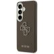 2. Etui Guess Grained Big 4G Metal Logo na Samsung Galaxy S26 - brązowe