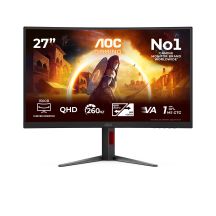 AOC G4 CQ27G4Z2P monitor komputerowy 68,6 cm (27") 2560 x 1440 px Quad HD LCD Czarny, Czerwony