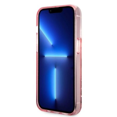 5. Etui Karl Lagerfeld Glitter Choupette Head na iPhone 14 Pro Max - różowe