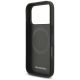 7. Etui Mercedes Leather Large Laurel Leave MagSafe na iPhone 17 Pro - czarno-szary