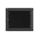 18. Szafa instalacyjna rack wisząca 19" 9U 600x600 czarna drzwi perforowane Lanberg (flat pack)