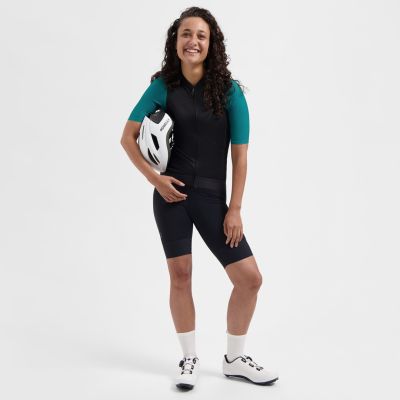 2. Rogelli koszulka damska FAST czarno-turkusowa 2XL