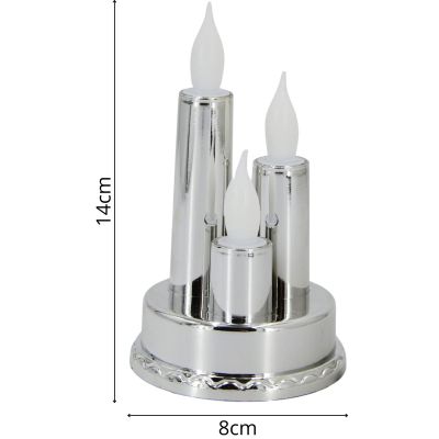 5. ŚWIECA LED 14CM NA OKRĄGŁEJ PODSTAWIE