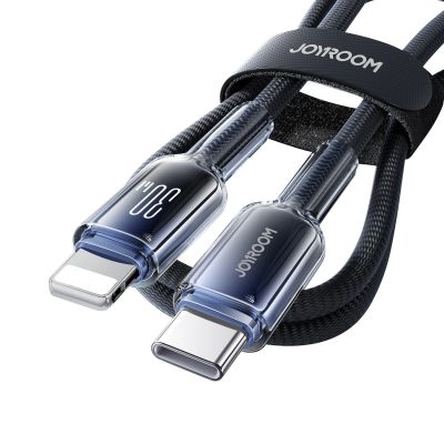 5. Kabel Joyroom S-A42 Crystal-Clear Series 30W USB-C - Lightning 1,2m - czarny