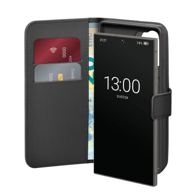 Etui z ekoskóry Puro Booklet Case z klapką i portfelem do Samsung Galaxy S25 Ultra - czarne