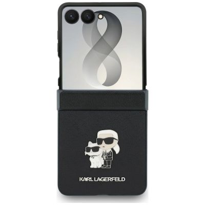 2. Etui Karl Lagerfeld Karl&Choupette Saffiano Pins na Samsung Galaxy Z Flip 8 - czarne