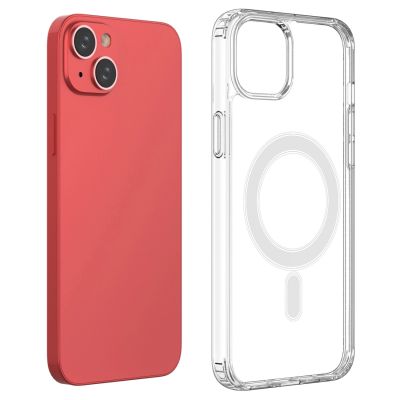 6. Etui magnetyczne Clear Magnetic Case z MagSafe do iPhone 15 Plus - przezroczyste
