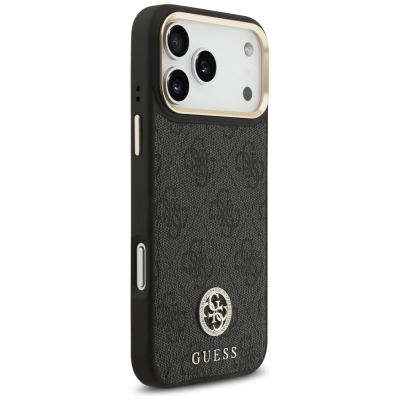 4. Etui Guess 4G Strass Logo MagSafe na iPhone 17 Pro Max - czarne