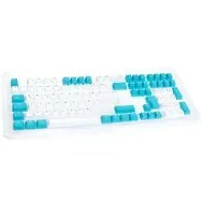Zestaw nasadek Ducky, PBT, ISO (DE) - biały/niebieski (DKSA109-DEPDBWZOT)