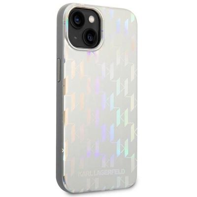 4. Etui Karl Lagerfeld KLHCP14SLGMMSV3 iPhone 14 / 15 / 13 - srebrne