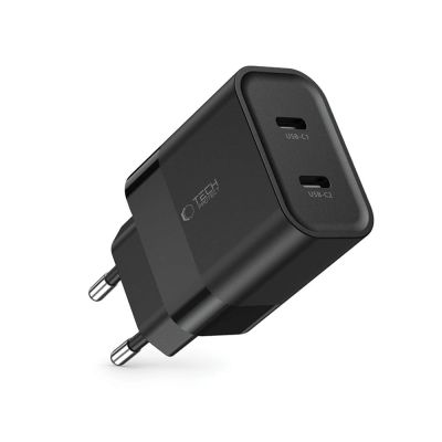 6. Ładowarka Tech-Protect C20W sieciowa 2x USB-C PD 20W - czarna