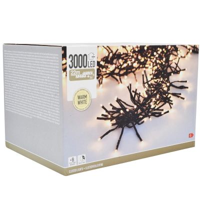 3. LAMPKI CHOINKOWE ŁAŃCUCH ŚWIETLNY 3000 LED TIMER CIEPŁY BIAŁY