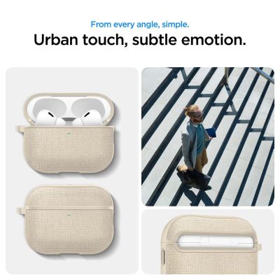 10. Etui Spigen Urban Fit na AirPods Pro 3 - beżowe