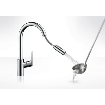 3. Bateria kuchenna Hansgrohe Focus M41 z wyciąganą wylewką