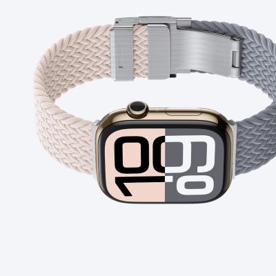 4. Zestaw 2 pasków AMAZINGTHING Blend Band do Apple Watch 42mm - różowo-szary / różowy