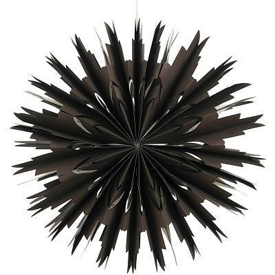 2. PŁATEK ŚNIEGU DEKORACJA WISZĄCA PAPIEROWA ŚR 50CM MICA - CZARNY