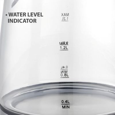 3. Czajnik elektryczny szklany 1630W MR-062-BLACK MAESTRO