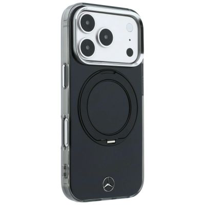 4. Etui Mercedes Ring Stand Iconic Logo MagSafe na iPhone 18 Pro / 17 Pro - czarne
