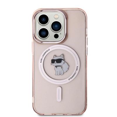 3. Etui Karl Lagerfeld IML Choupette MagSafe na iPhone 14 Pro - różowe