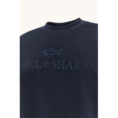 4. Paul&Shark męska bluza z bawełny i lyocellu granatowa 26411803-50