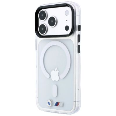 2. Etui BMW M IML Glossy Metal Logo & Trims MagSafe na iPhone 17 Pro / 18 Pro - przezroczyste