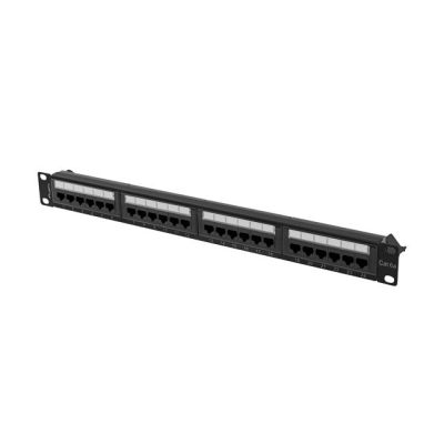 7. LANBERG PATCH PANEL 24 PORT 1U 19" KAT.6A UTP CZARNY PPUA-1024-B