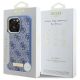 8. Etui Guess 4G Logo Plate MagSafe na iPhone 16 Pro Max - niebieskie