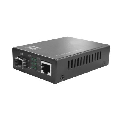 7. LevelOne GB Konwerter RJ45->SFP 1Gbps PoE PSE 30W