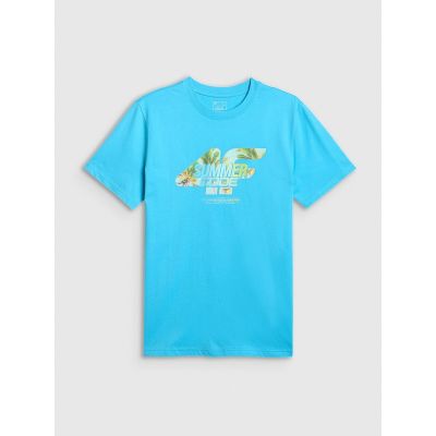 5. T-shirt regular z nadrukiem męski 4F 4FRSS26TTSHM4305-33S