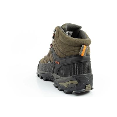 5. CMP Rigel buty męskie trekkingowe skóra trwałe wodoodporne za kostkę oliwkowe