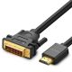 Ugreen kabel HD106 DVI 24+1 pin/HDMI FHD 60Hz 1.5m (czarny)