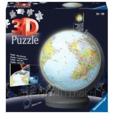 4. Ravensburger 11549 puzzle Puzzle 3D 540 szt. Glob