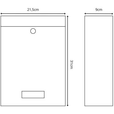 6. SKRZYNKA NA LISTY 21.5X9X31CM 1067537 SASKA GARDEN