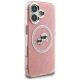 4. Etui Karl Lagerfeld IML Glitter Karl & Choupette Heads Logo MagSafe na iPhone 16 - różowe