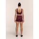 4. Legginsy treningowe damskie CASALL Sublime Folded Hotpants kolor bordowy