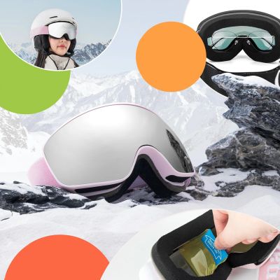 3. Qunature Pink Children's skiing goggles (medium/large children's version)