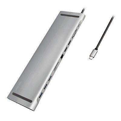 11. LogiLink UA0373 - Przewodowy - USB 3.2 Gen 1 (3.1 Gen 1) Type-C - 100 W - 3,5 mm - 10,100,1000 Mbit/s - Aluminiowy