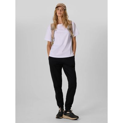 5. T-shirt loose z nadrukiem damski 4F 4FKAW26TTSHF4507-10S