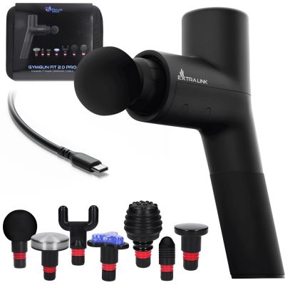 Extralink Massage Gymgun Fit 2.0 Pro | Pistolet do masażu | 7 głowic, 6 trybów